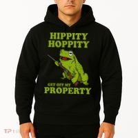 Hippity Hoppity Get Off My Property Frog Meme Hoodie thumb 2
