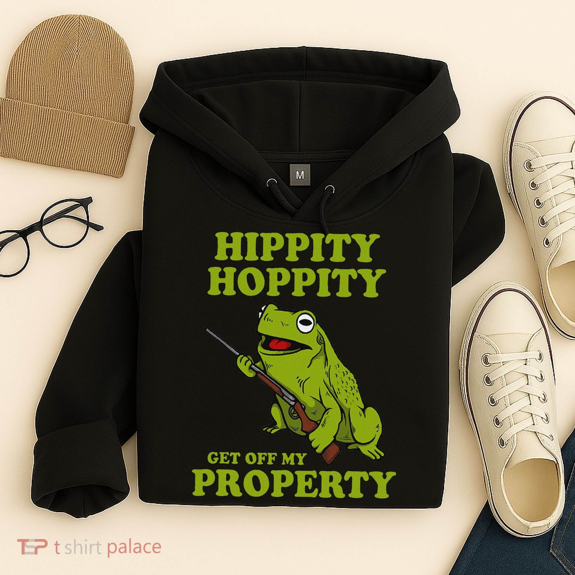 Hippity Hoppity Get Off My Property Frog Meme Hoodie