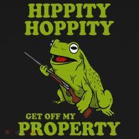 Hippity Hoppity Get Off My Property Frog Meme Apron thumb 3