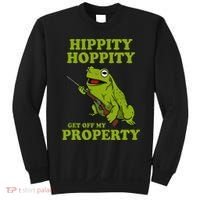 Hippity Hoppity Get Off My Property Frog Meme Sweatshirt thumb 0