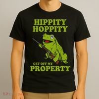 Hippity Hoppity Get Off My Property Frog Meme T-Shirt thumb 3