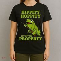 Hippity Hoppity Get Off My Property Frog Meme T-Shirt thumb 4