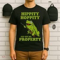 Hippity Hoppity Get Off My Property Frog Meme T-Shirt thumb 6
