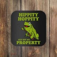 Hippity Hoppity Get Off My Property Frog Meme Coaster thumb 0