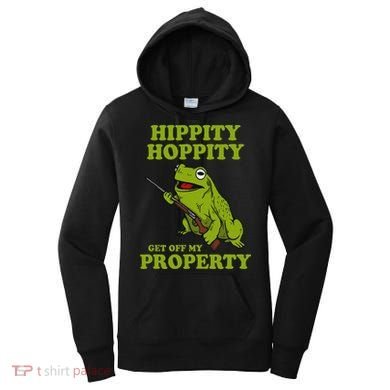 Hippity Hoppity Get Off My Property Frog Meme Women's Hoodie