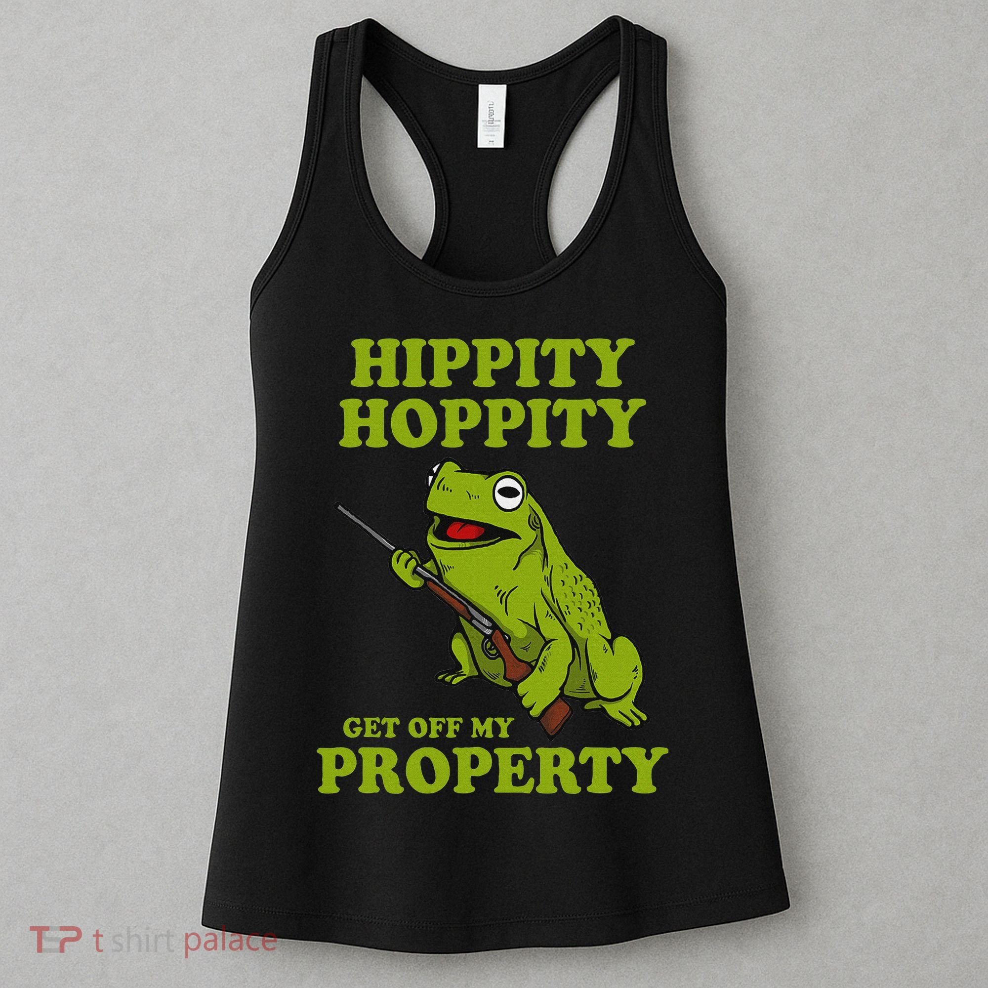 Hippity Hoppity Get Off My Property Frog Meme Women's Tank Top