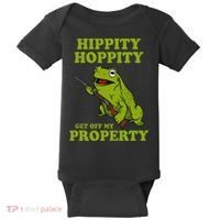 Hippity Hoppity Get Off My Property Frog Meme Baby Bodysuit thumb 0