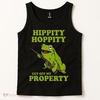 Hippity Hoppity Get Off My Property Frog Meme Tank Top thumb 2
