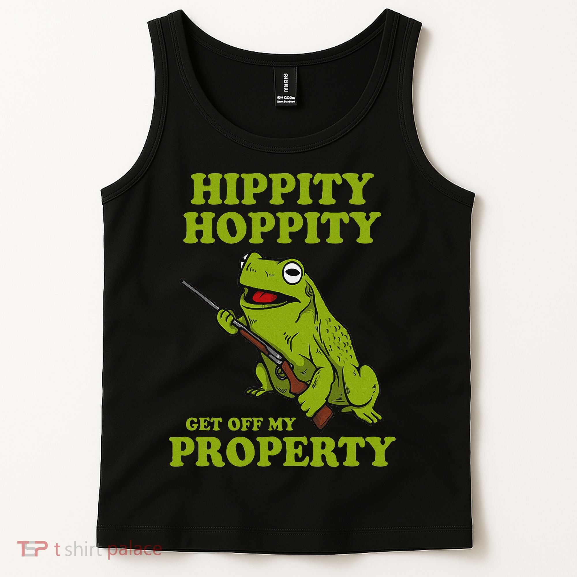 Hippity Hoppity Get Off My Property Frog Meme Tank Top