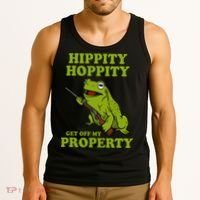 Hippity Hoppity Get Off My Property Frog Meme Tank Top thumb 3