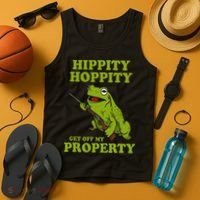 Hippity Hoppity Get Off My Property Frog Meme Tank Top thumb 4