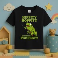 Hippity Hoppity Get Off My Property Frog Meme Toddler T-Shirt thumb 3