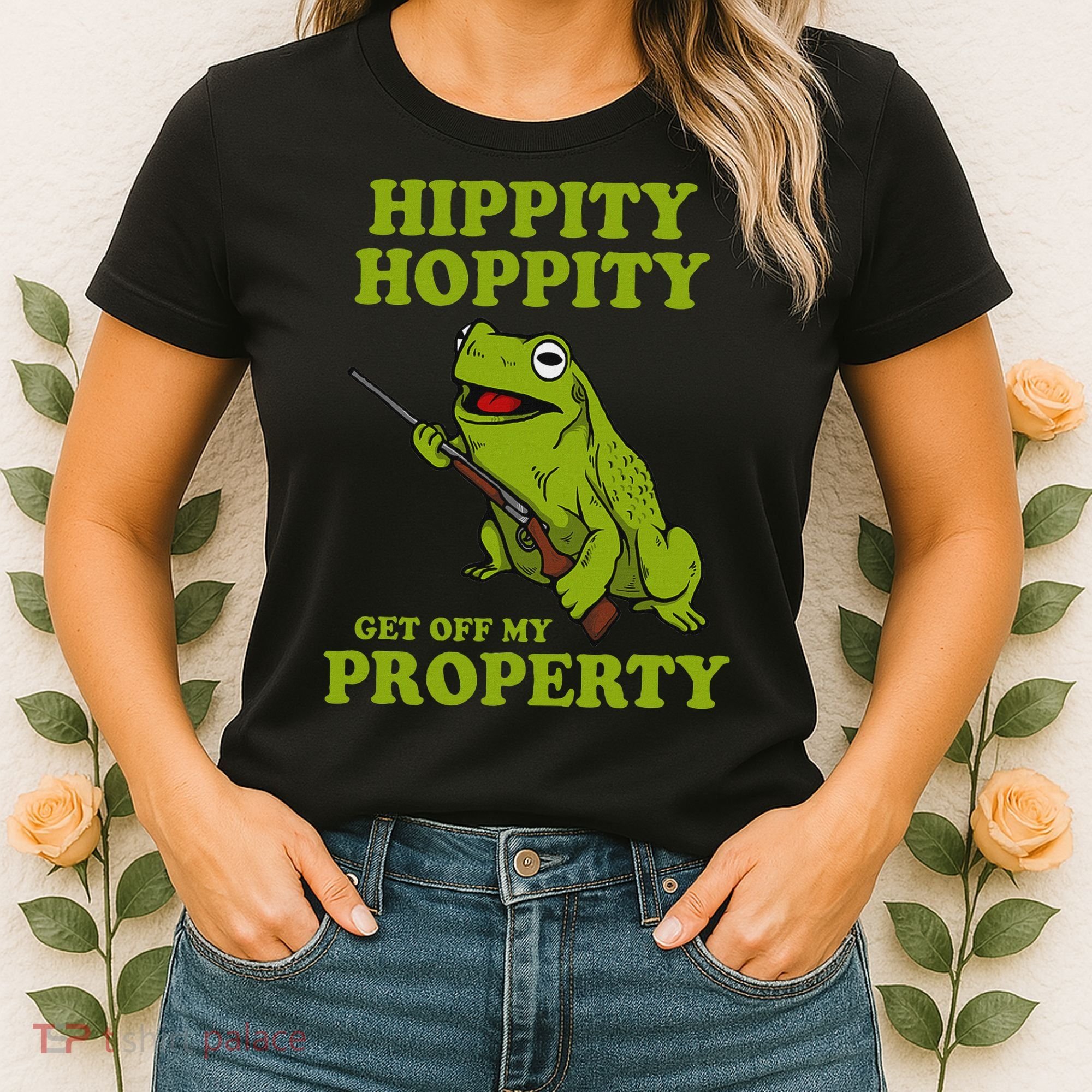Hippity Hoppity Get Off My Property Frog Meme Women's T-Shirt