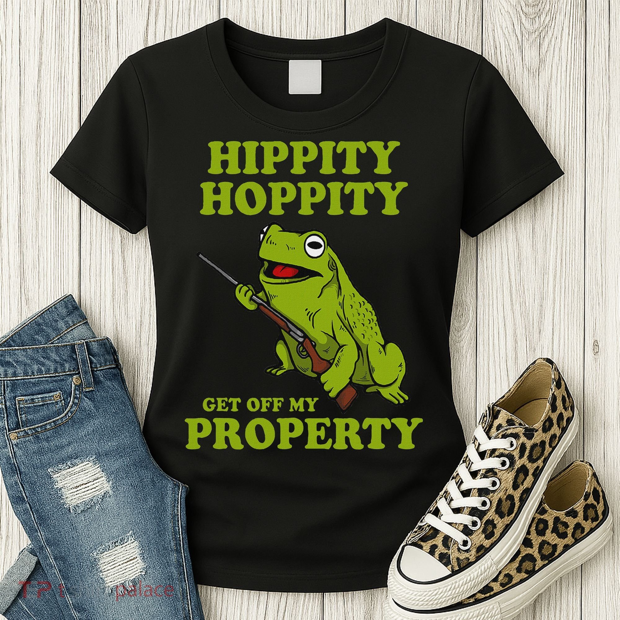 Hippity Hoppity Get Off My Property Frog Meme Women's T-Shirt