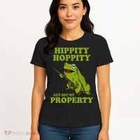 Hippity Hoppity Get Off My Property Frog Meme Women's T-Shirt thumb 4
