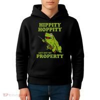Hippity Hoppity Get Off My Property Frog Meme Kids Hoodie thumb 4