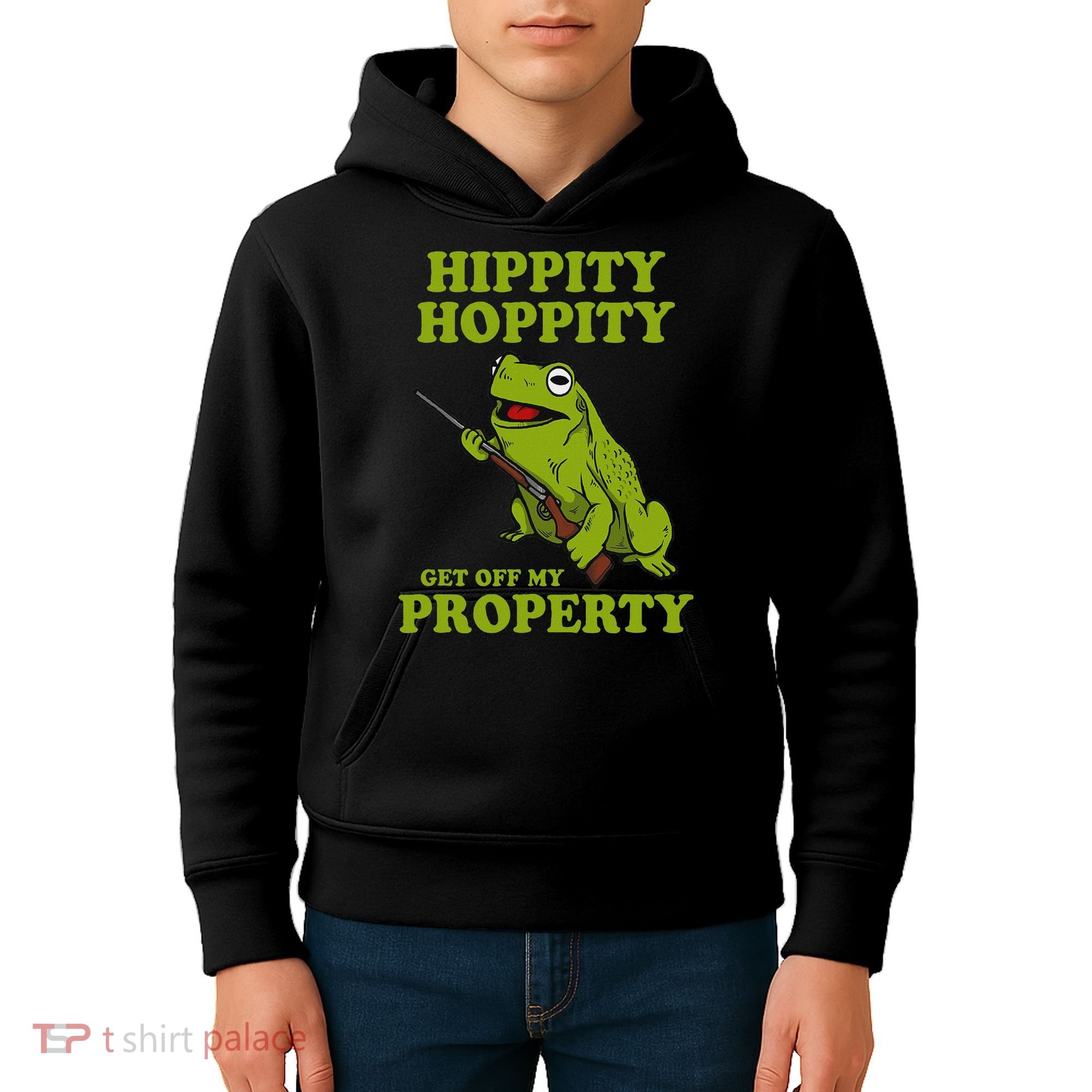 Hippity Hoppity Get Off My Property Frog Meme Kids Hoodie