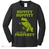 Hippity Hoppity Get Off My Property Frog Meme Kids Long Sleeve Shirt thumb 0