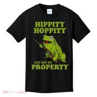 Hippity Hoppity Get Off My Property Frog Meme Kids T-Shirt thumb 0