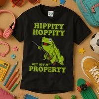 Hippity Hoppity Get Off My Property Frog Meme Kids T-Shirt thumb 3