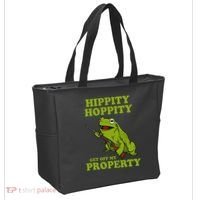 Hippity Hoppity Get Off My Property Frog Meme Tote Bag thumb 2