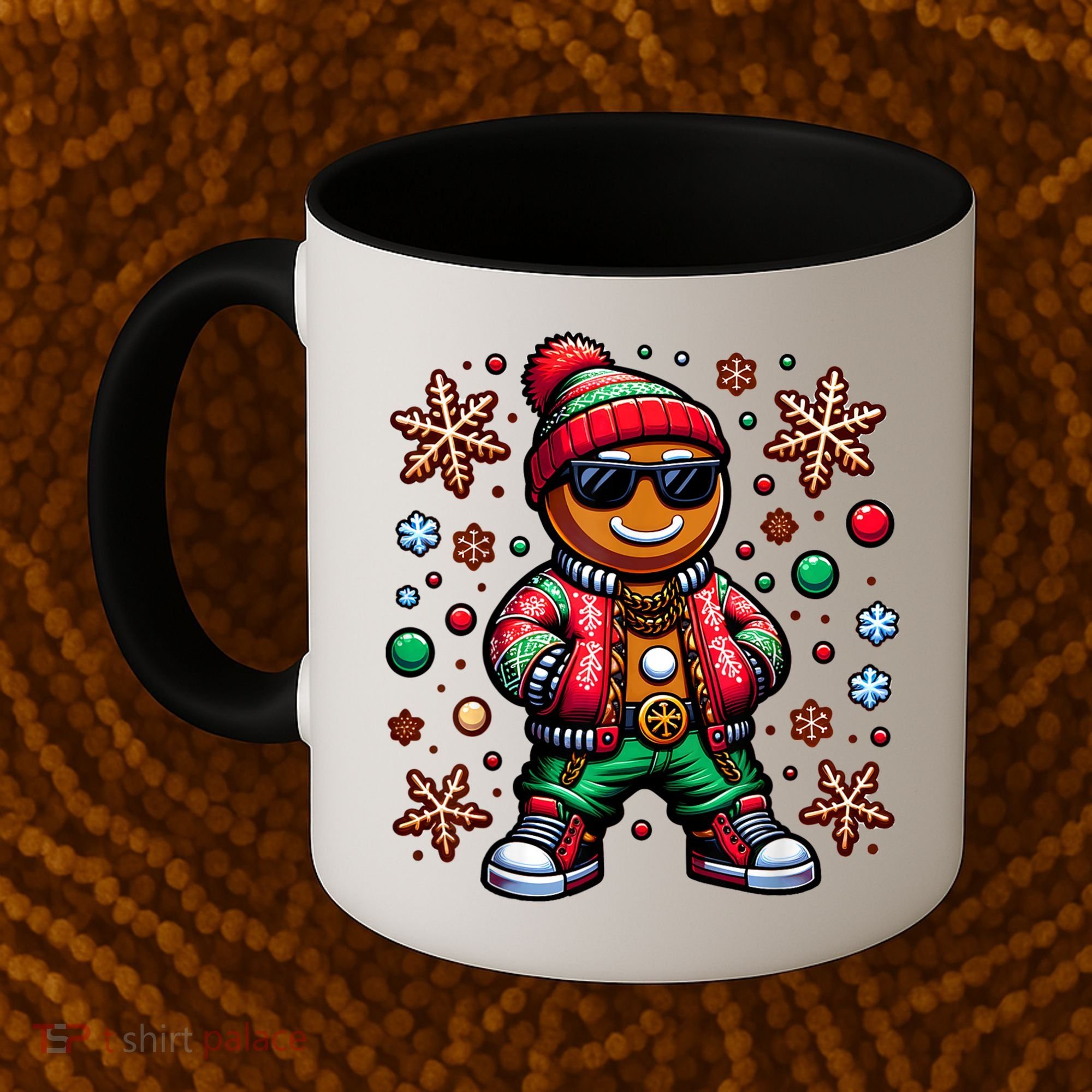 Hip Hop Gingerbread Man Xmas Funny Christmas Coffee Mug