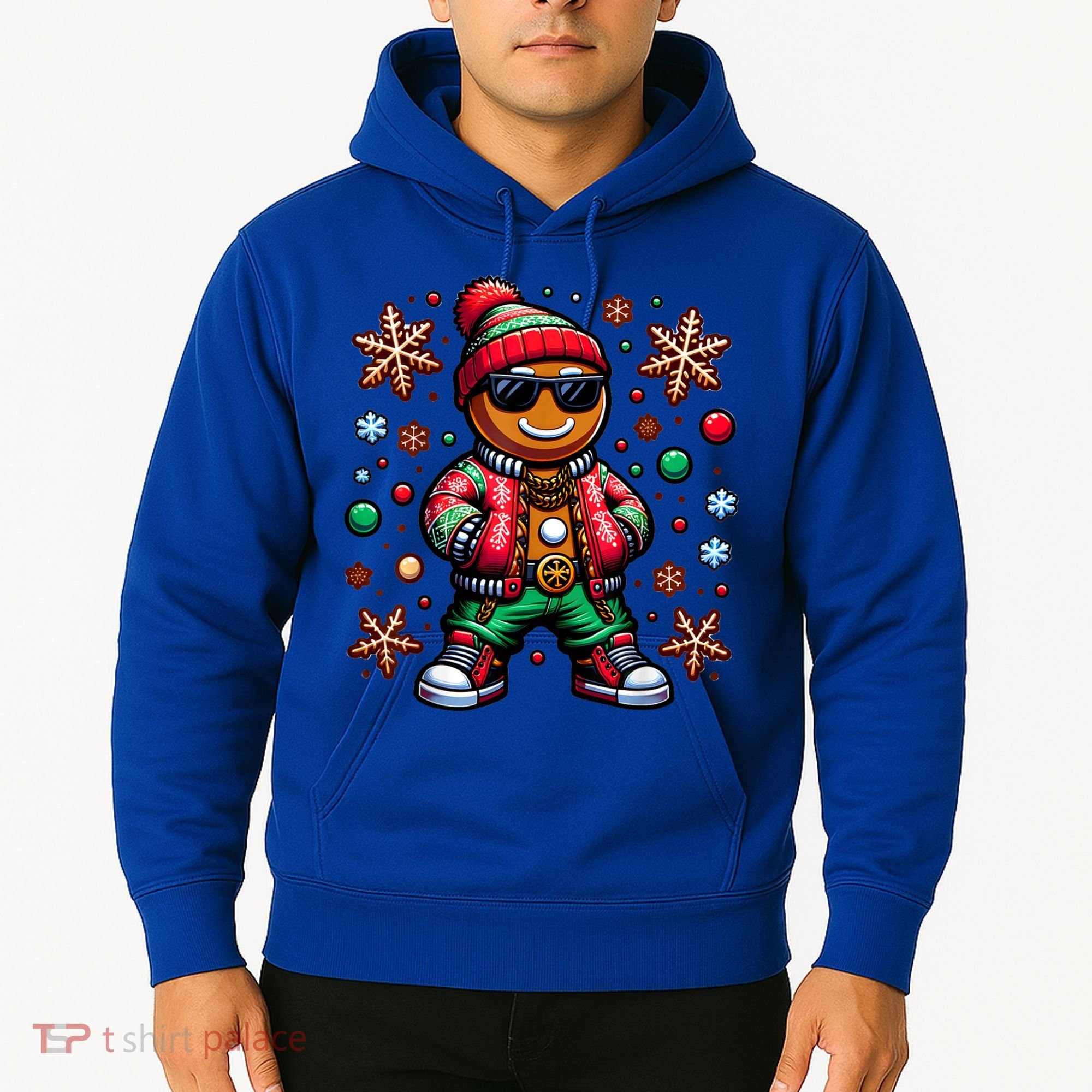 Hip Hop Gingerbread Man Xmas Funny Christmas Hoodie