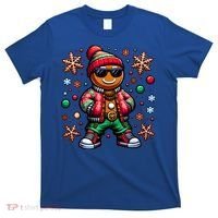 Hip Hop Gingerbread Man Xmas Funny Christmas T-Shirt thumb 0