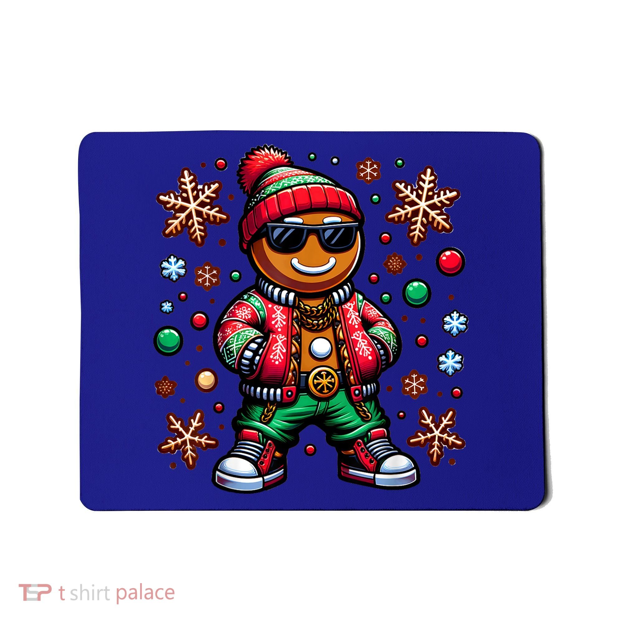 Hip Hop Gingerbread Man Xmas Funny Christmas Mousepad