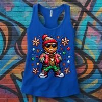 Hip Hop Gingerbread Man Xmas Funny Christmas Women's Tank Top thumb 3