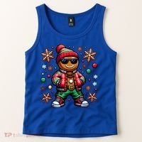 Hip Hop Gingerbread Man Xmas Funny Christmas Tank Top thumb 2
