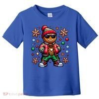 Hip Hop Gingerbread Man Xmas Funny Christmas Toddler T-Shirt thumb 0