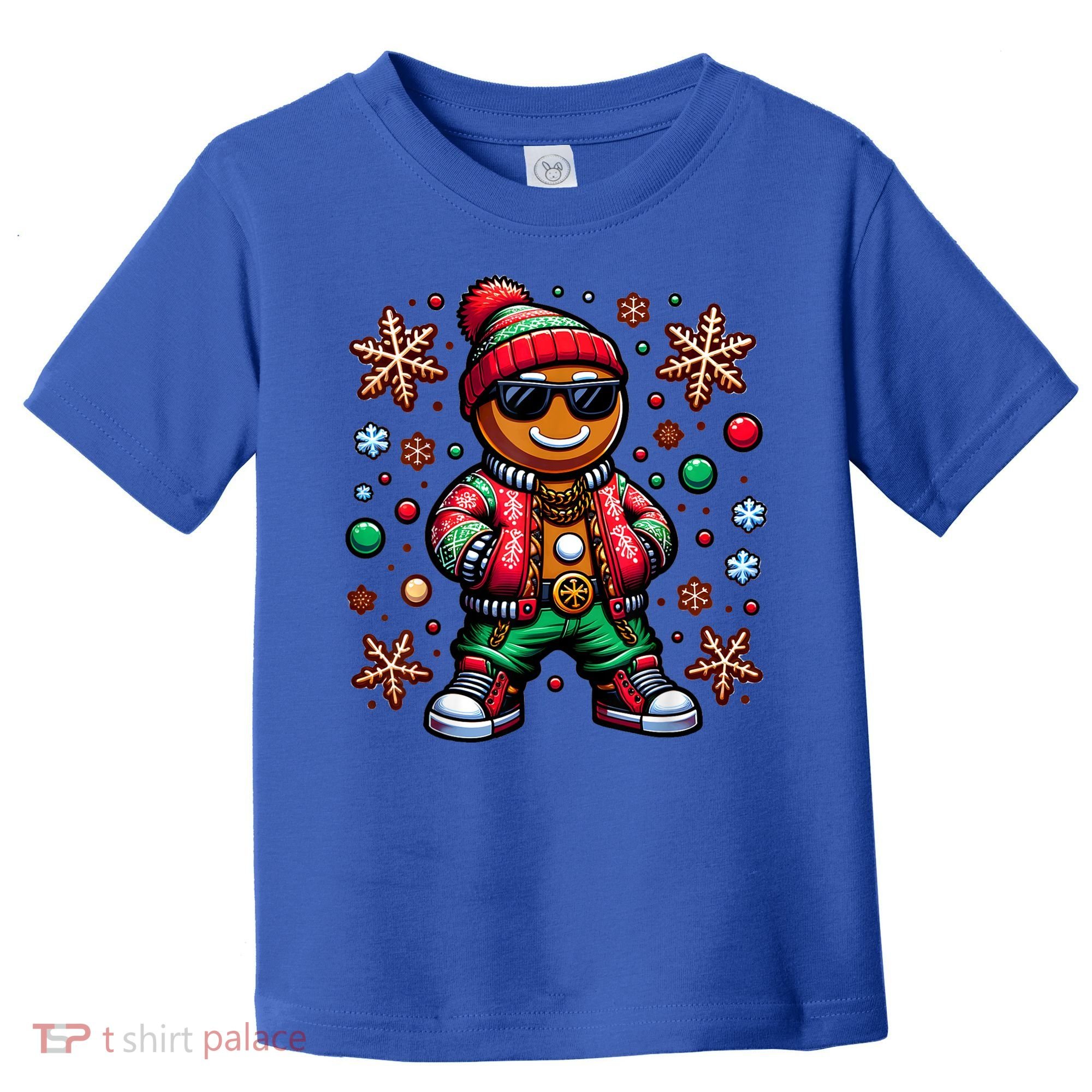 Hip Hop Gingerbread Man Xmas Funny Christmas Toddler T-Shirt