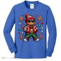 Hip Hop Gingerbread Man Xmas Funny Christmas Kids Long Sleeve Shirt thumb 0