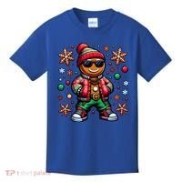 Hip Hop Gingerbread Man Xmas Funny Christmas Kids T-Shirt thumb 0