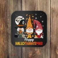 Happy Hallothanksmas Ghomes Coaster thumb 0