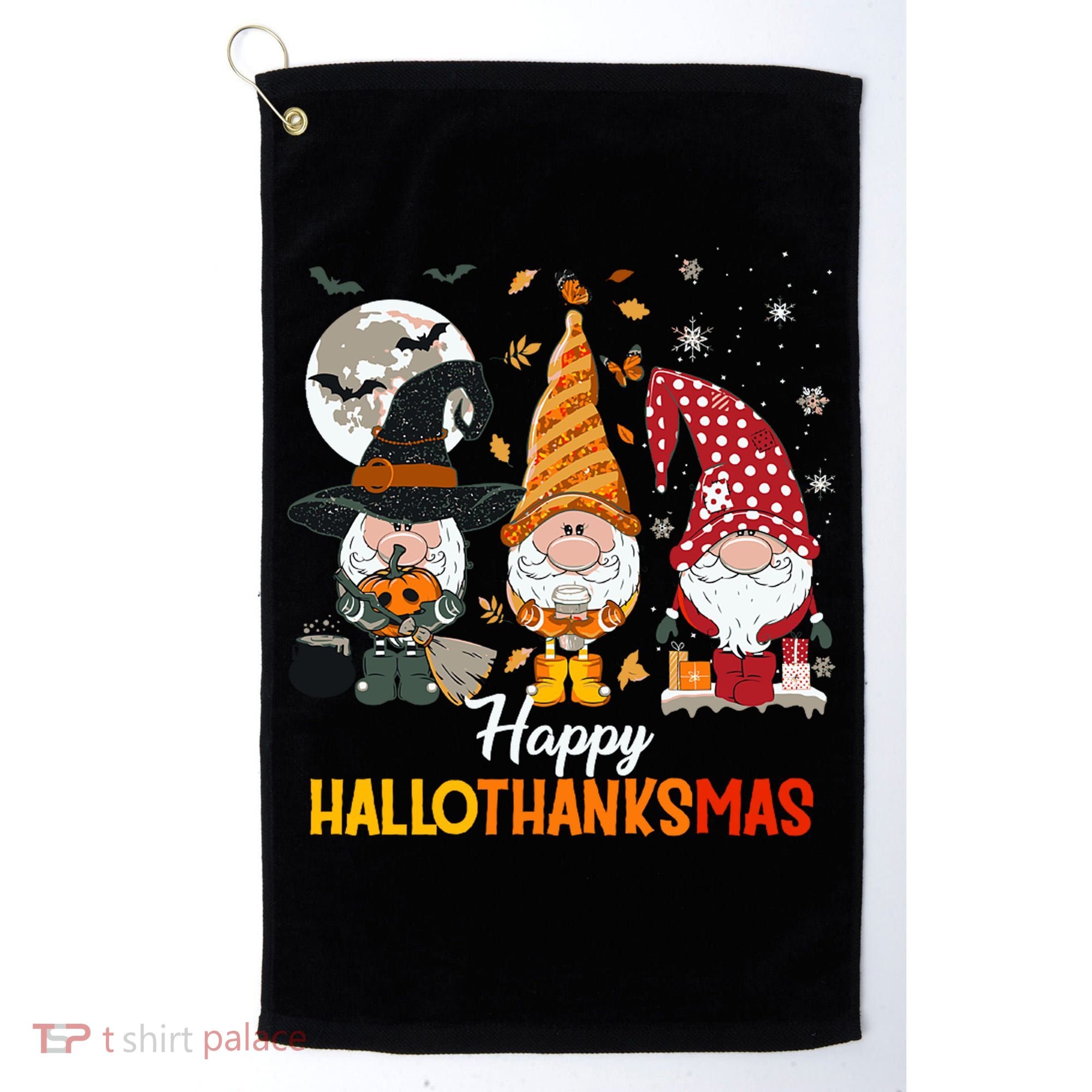 Happy Hallothanksmas Ghomes Golf Towel