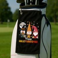 Happy Hallothanksmas Ghomes Golf Towel thumb 2