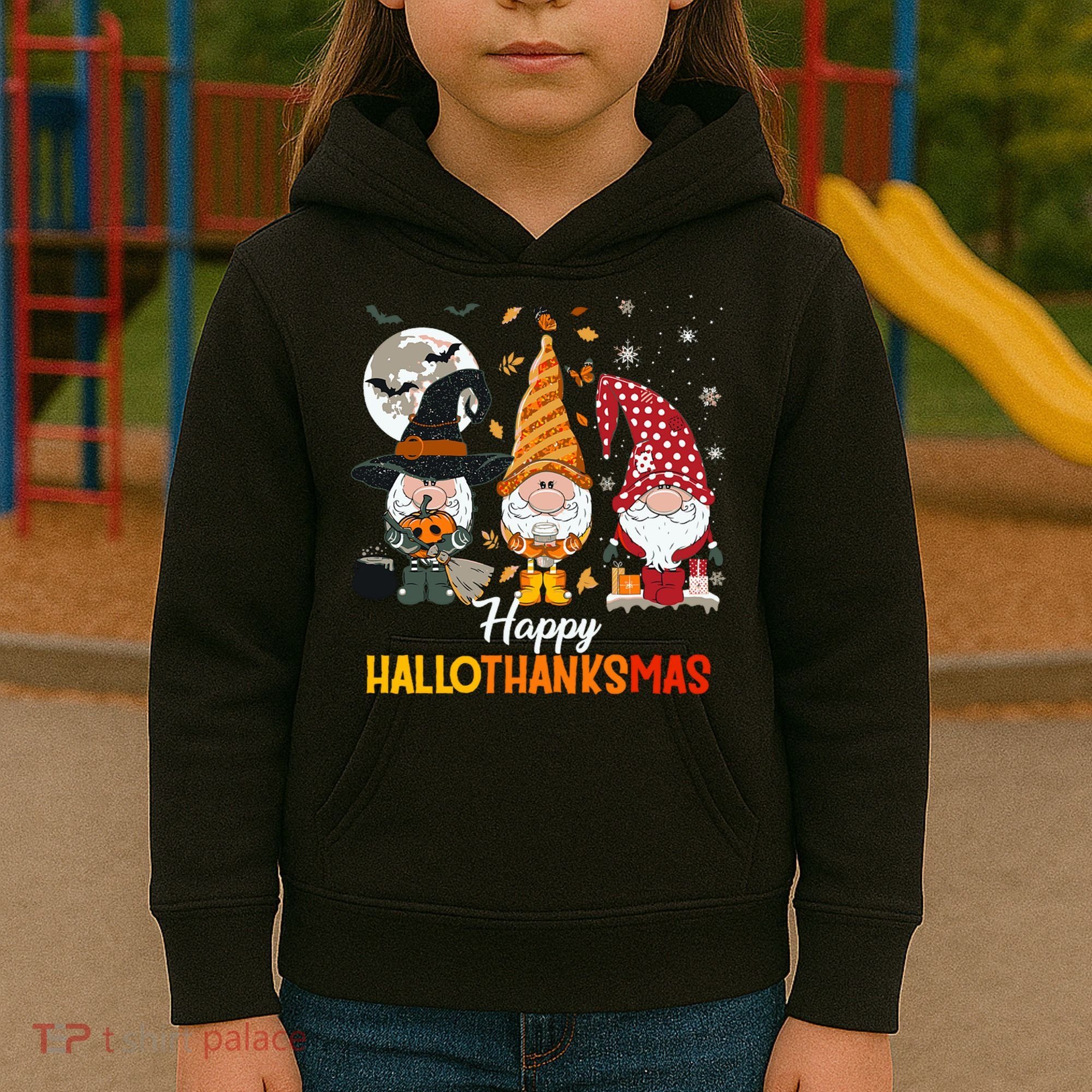 Happy Hallothanksmas Ghomes Kids Hoodie