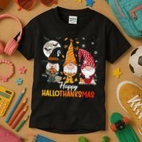 Happy Hallothanksmas Ghomes Kids T-Shirt thumb 3