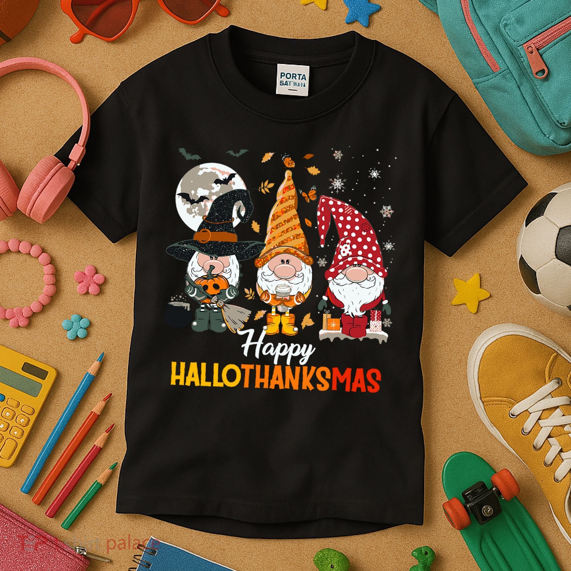Happy Hallothanksmas Ghomes Kids T-Shirt