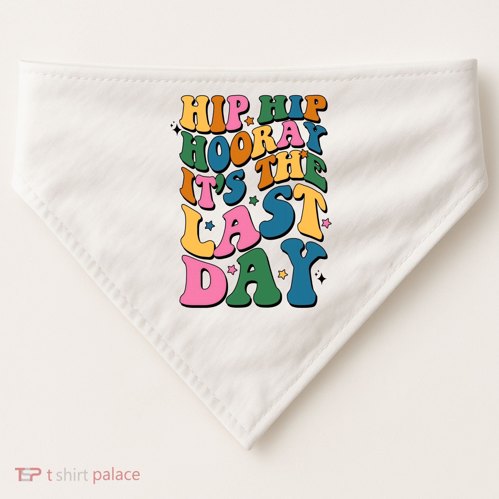 Hip Hip Hooray Its The Last Day Schools Out USA-Made Doggie Bandana