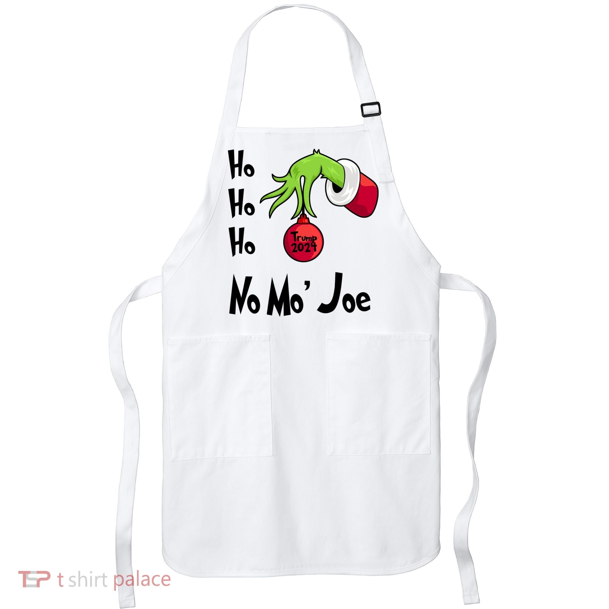 Ho Ho Ho No More Joe Trump 2024 Funny Christmas Apron