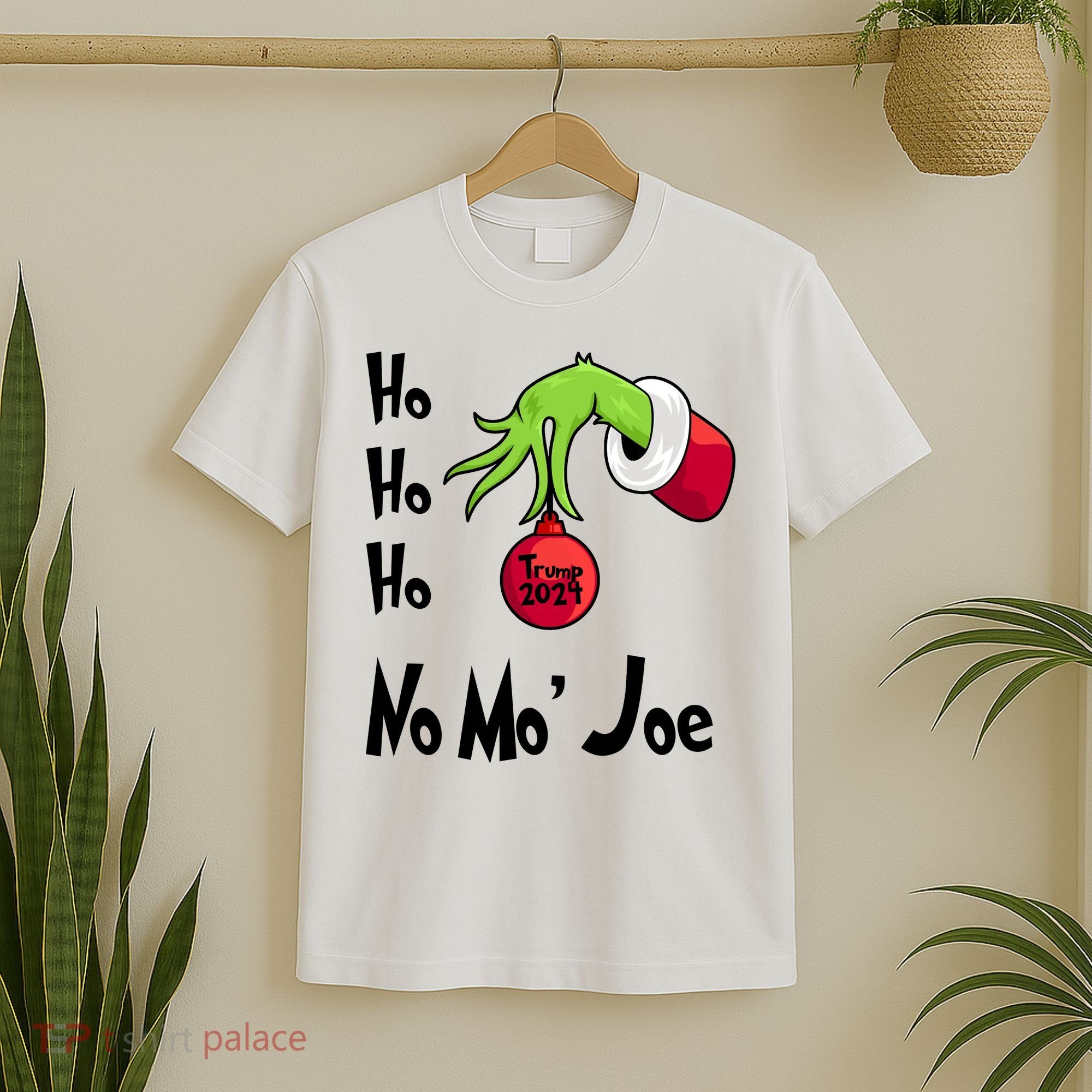 Ho Ho Ho No More Joe Trump 2024 Funny Christmas T-Shirt