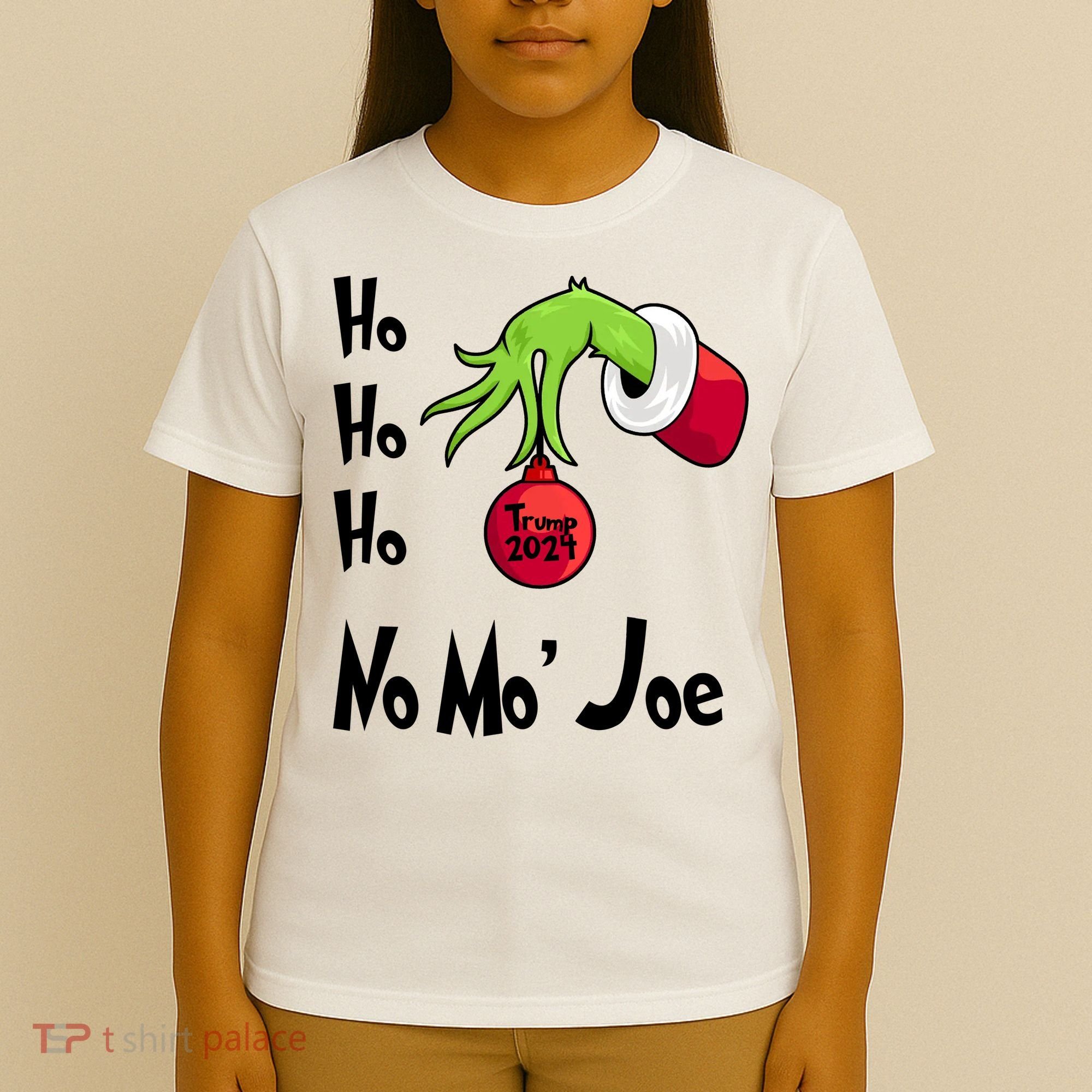 Ho Ho Ho No More Joe Trump 2024 Funny Christmas T-Shirt