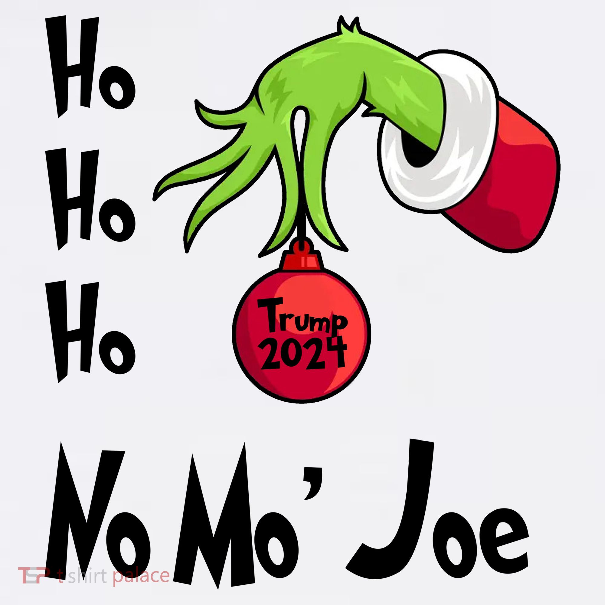 Ho Ho Ho No More Joe Trump 2024 Funny Christmas Women's Hoodie