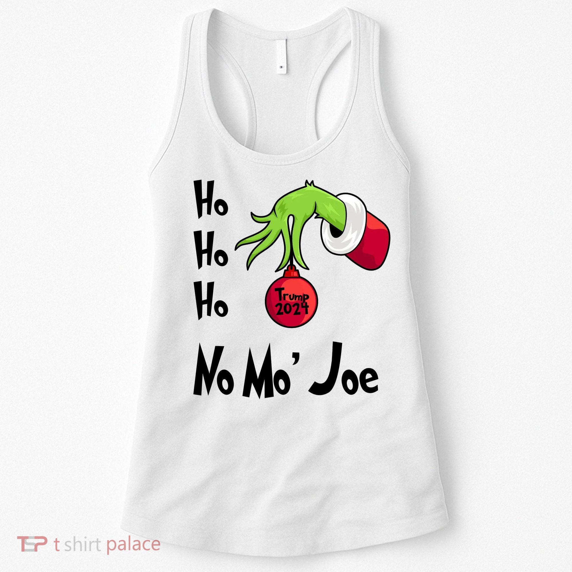 Ho Ho Ho No More Joe Trump 2024 Funny Christmas Women's Tank Top