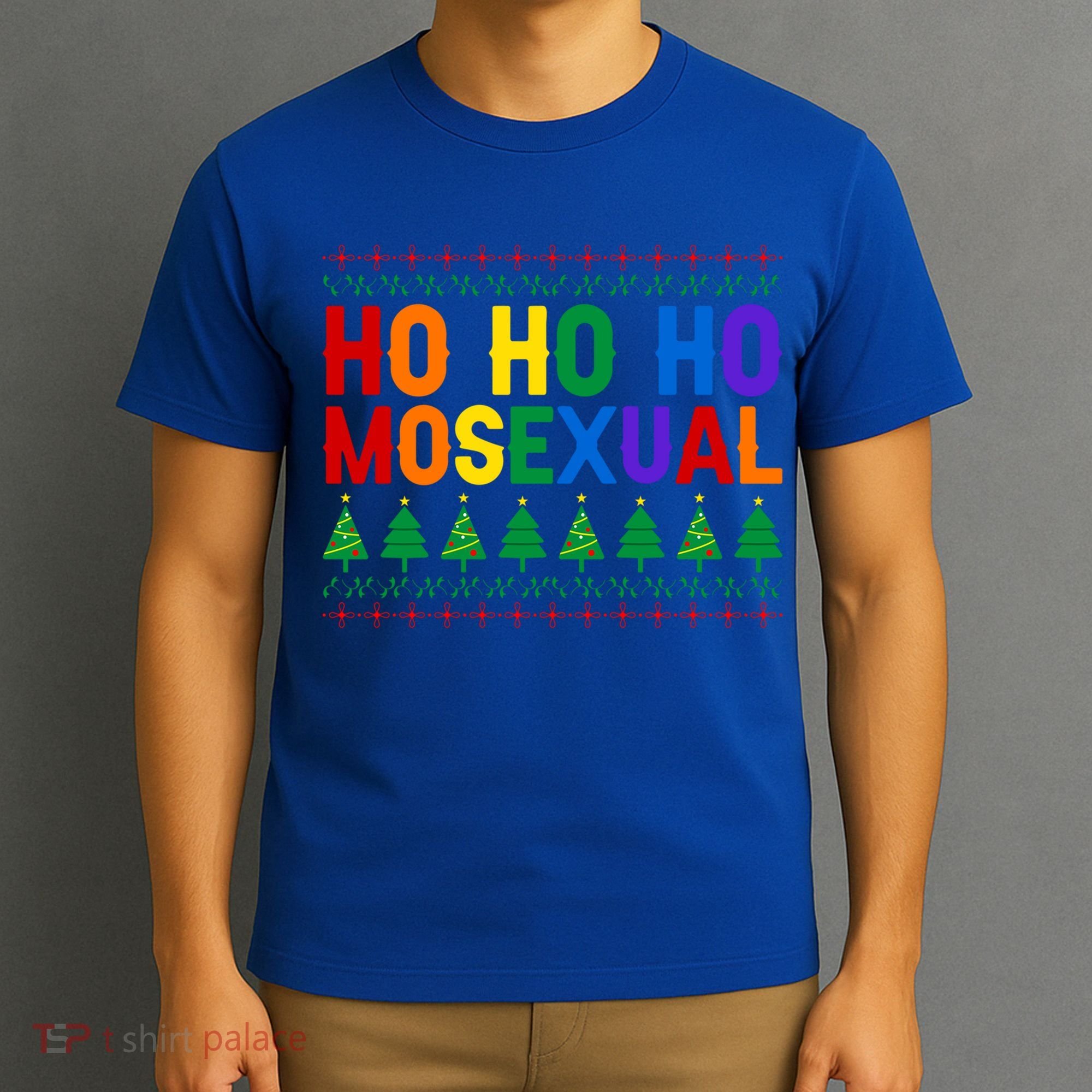 Ho Ho Homosexual Ugly Xmas Sweater Funny Lgbt Christmas Gift T-Shirt