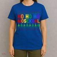 Ho Ho Homosexual Ugly Xmas Sweater Funny Lgbt Christmas Gift T-Shirt thumb 4