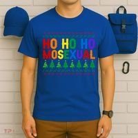 Ho Ho Homosexual Ugly Xmas Sweater Funny Lgbt Christmas Gift T-Shirt thumb 6